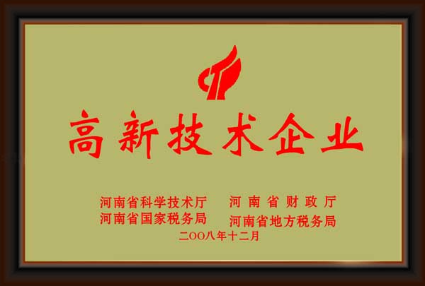 High and new technology enterprises